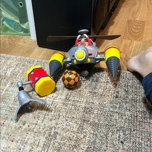 Space Adventure Rocket Playset with Yellow and Red Accents